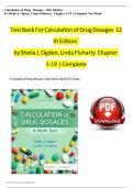 TEST BANK CALCULATION OF DOSAGES 11th EDITION BY SHEILA J&period; OGDEN ALL CHAPTERS COMPLETE GUIDE