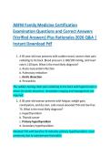ABFM Family Medicine Certification  Examination Questions and Correct Answers  &lpar;Verified Answers&rpar; Plus Rationales 2026 Q&A &vert;  Instant Download Pdf 