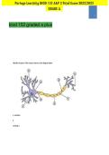 Portage Learning BIOD 152 A&P 2 Final Exam 2022&sol;2023 &vert; Grade A