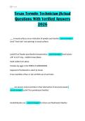Texas Termite Technician &vert;Actual Questions With Verified Answers 2026