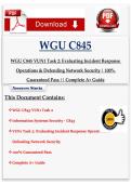 Study Bundle For WGU C845 VUN1 &ndash; Information Systems Security &lpar;Task 1&comma; Task 2 & Task 3&rpar; &vert; Complete A&plus; Guide