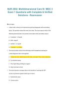 NUR 2502&colon; Multidimensional Care III &lpar;MDC 3&rpar; Exam 1&comma; Rasmussen University &ndash; 2026&sol;2027 &vert; Questions with Complete & Verified Solutions