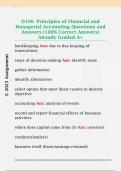 D196- Principles of Financial and  Managerial Accounting Questions and  Answers &lpar;100&percnt; Correct Answers&rpar;  Already Graded A&plus; 