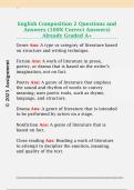 English Composition 2 Questions and  Answers &lpar;100&percnt; Correct Answers&rpar;  Already Graded A&plus; 