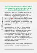 Fundamentals Scenario&colon; Marvin Hayes  Questions and Answers &lpar;100&percnt; Correct  Answers&rpar; Already Graded A&plus;