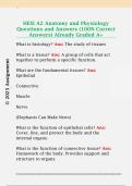 HESI A2 Anatomy and Physiology  Questions and Answers &lpar;100&percnt; Correct  Answers&rpar; Already Graded A&plus;