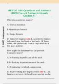 HESI A2 A&P Questions and Answers  &lpar;100&percnt; Correct Answers&rpar; Already  Graded A&plus;