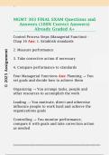MGMT 303 FINAL EXAM Questions and  Answers &lpar;100&percnt; Correct Answers&rpar;  Already Graded A&plus;