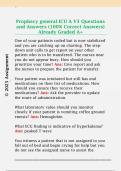 Prophecy general ICU A V3 Questions  and Answers &lpar;100&percnt; Correct Answers&rpar;  Already Graded A&plus;
