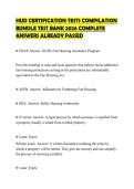 HUD CERTIFICATION TESTS COMPILATION BUNDLE TEST BANK 2026 COMPLETE ANSWERS ALREADY PASSED