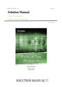 Federal Tax Research &ndash; 13th Edition by Roby Sawyers & Steven Gill &vert; Complete Solutions Manual