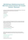 NUR 2502 Exam 2&comma; Multidimensional Care III &lpar;MDC 3&rpar;&comma; Rasmussen University &ndash; 2026&sol;2027 &vert; Review Questions with Complete Solutions