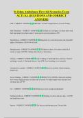 St Johns Ambulance First Aid Scenarios Exam  ACTUAL QUESTIONS AND CORRECT  ANSWERS