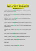 St&period; John's Ambulance First Aid Test Exam  UPDATED ACTUAL QUESTIONS AND  CORRECT ANSWERS
