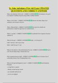St&period; John Ambulance First Aid Exam UPDATED  QUESTIONS AND CORRECT ANSWERS