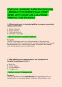 PORTAGE LEARNING PATHOPHYSIOLOGY &ndash; MODULE 9 PRACTICE EXAM -STUDY GUIDE WITH ACCURATE SOLUTIONS -VERIFIED 2026 &lpar;Rationale&rpar;
