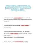 DSE REMEMBERED EXAM EXAM NEWEST  2026 QUESTIONS and CORRECT DETAILED  ANSWERS GRADED A&plus; 