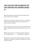HVAC NATE HEAT PUMP EXAMINATION TEST 2026 QUESTIONSHVAC NATE HEAT PUMP EXAMINATION TEST 2026 QUESTIONS WITH ANSWERS GRADED A&plus; WITH ANSWERS GRADED A&plus;