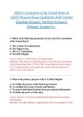 AEPA Constitution of the United States &  AZ033 Practice Exam Questions And Correct  Detailed Answers &lpar;Verified Answers&rpar;  &vert;Already Graded A&plus;