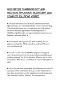 ACLS PRETEST PHARMACOLOGY AND PRACTICAL APPLICATION EXAM SCRIPT 2026 COMPLETE SOLUTIONS VERIFIED