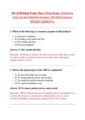 HCA100 Final Exam &lpar;Part 1&rpar;Test Exam  Questions  And Correct Detailed Answers &lpar;Verified Answers&rpar;  &vert;Already Graded A&plus;&period; 