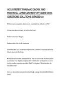 ACLS PRETEST PHARMACOLOGY AND PRACTICAL APPLICATION STUDY GUIDE 2026 QUESTIONS SOLUTIONS GRADED A&plus;