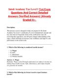 Intuit Academy Tax Level 1 Test Exam    Questions And Correct Detailed  Answers &lpar;Verified Answers&rpar; &vert;Already  Graded A&plus;&period; 