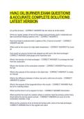 HVAC OIL BURNER EXAM QUESTIONS & ACCURATE COMPLETE SOLUTIONS LATEST VERSION