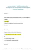 NUR 2063 Module 11 Final Exam&comma; Essentials of Pathophysiology &ndash; 2026&sol;2027 &vert; Practice Questions with Verified Solutions &ndash; Rasmussen University