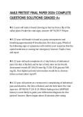 AMLS PRETEST FINAL PAPER 2026 COMPLETE QUESTIONS SOLUTIONS GRADED A&plus;