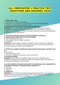 ALL FIREFIGHTER 1 PRACTICE TEST QUESTIONS AND ANSWERS 2026