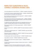 NORA TEST QUESTIONS & VALID CORRECT ANSWERS PASSED 100&percnt;
