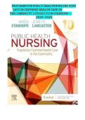 Test Bank for Public Health Nursing&colon; Population-Centered Health Care in the Community&comma; 11th Edition by Marcia Stanhope & Jeanette Lancaster &vert; Latest 2025&sol;2026 Update
