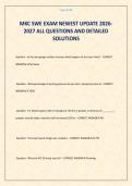 MKC SWE EXAM NEWEST UPDATE 2026-2027 ALL QUESTIONS AND DETAILED SOLUTIONS