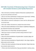 NUR 2063&colon; Essentials of Pathophysiology Exam 2 &ndash; 2026&sol;2027 &vert; Questions with Complete Solutions &lpar;Latest Update&comma; Rasmussen University&rpar;