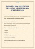 AMEDD BOLC FINAL NEWEST UPDATE 2026-2027 ALL 200 QUESTIONS AND DETAILED SOLUTIONS