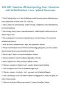 NUR 2063&colon; Essentials of Pathophysiology Exam 1 &ndash; 2026&sol;2027 &vert; Questions with Verified Solutions &lpar;Latest Updated&comma; Rasmussen University&rpar;