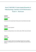 NUR 2063 Exam 2 V1&comma; Essentials of Pathophysiology &ndash; 2026&sol;2027 &vert; Questions and Verified Answers &lpar;Grade A&plus;&comma; Latest Update&comma; Rasmussen University&rpar;
