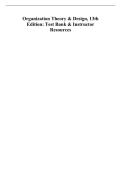 Organization Theory & Design Test Bank 13th Edition &vert; Instructor Resources