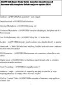 AAERT CDR Exam Study Guide Overview Questions and Answers with complete Solutions &vert; new update 2026