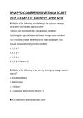 APM PFQ COMPREHENSIVE EXAM SCRIPT 2026 COMPLETE ANSWERS APPROVED