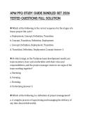 APM PFQ STUDY GUIDE BUNDLED SET 2026 TESTED QUESTIONS FULL SOLUTION