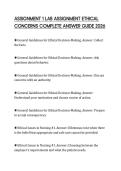 ASSIGNMENT 1 LAB ASSIGNMENT ETHICAL CONCERNS COMPLETE ANSWER GUIDE 2026