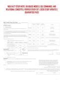 WGU D427 STUDY NOTE&colon; DATABASE MODELS&comma; SQL COMMANDS&comma; AND RELATIONAL CONCEPTS &vert; VERIFIED STUDY SET &vert; 2026 STUDY UPDATES &vert; GUARANTEED PASS