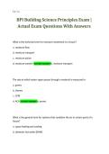 BPI Building Science Principles Exam &vert; Actual Exam Questions With Answers