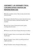 ASSIGNMENT 1 LAB ASSIGNMENT ETHICAL CONCERNS DETAILED QUESTION AND RESPONSE REVIEW 2026