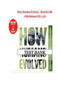 Test Bank&colon; How Humans Evolved &lpar;10th Edition&rpar; &ndash; Boyd&comma; Silk&comma; & Langergraber