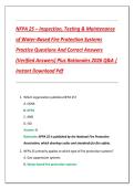 NFPA 25 Guide&colon; Inspection&comma; Testing & Maintenance of Water-Based Fire Protection Systems