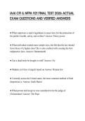 IAAI CFI & NFPA 921 FINAL TEST 2026 ACTUAL EXAM QUESTIONS AND VERIFIED ANSWERS