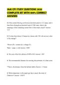 IAAI CFI STUDY QUESTIONS 2026 COMPLETE SET WITH 100&percnt; CORRECT ANSWERS